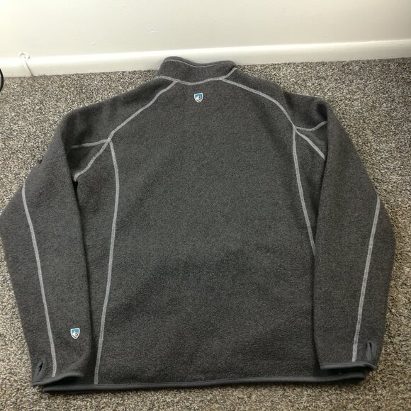 Kuhl Jacket Alfpaca Mens 2XL Fleece Gray Full Zip Thumb Holes - Picture 5 of 8
